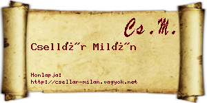 Csellár Milán névjegykártya