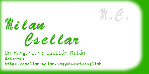 milan csellar business card