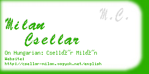 milan csellar business card
